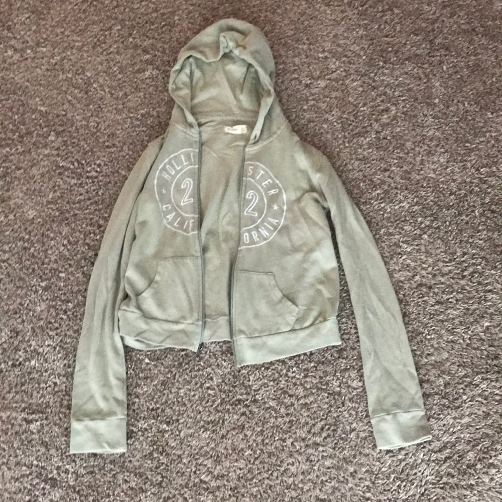 Hollister size XS light green zip up